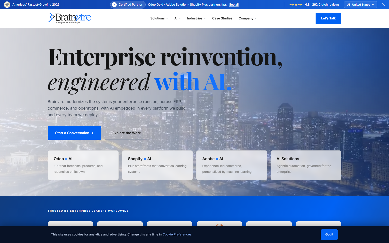 Brainvire Infotech Inc official website homepage
