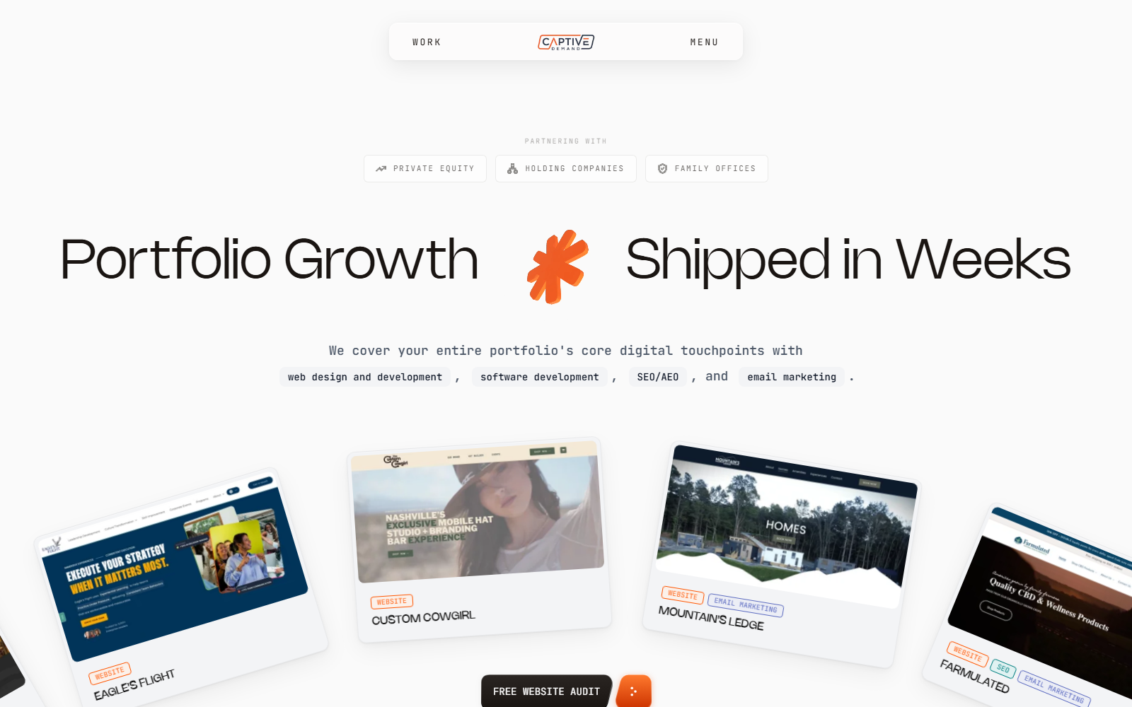 Captive Demand official website homepage