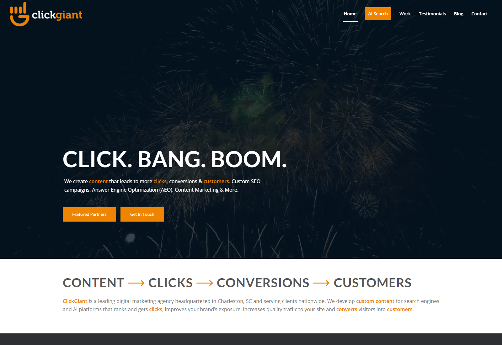 ClickGiant official website homepage