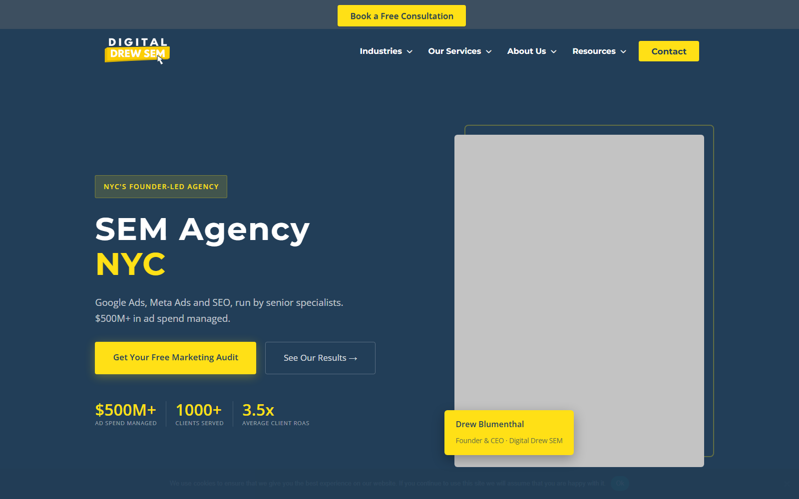Digital Drew SEM official website homepage