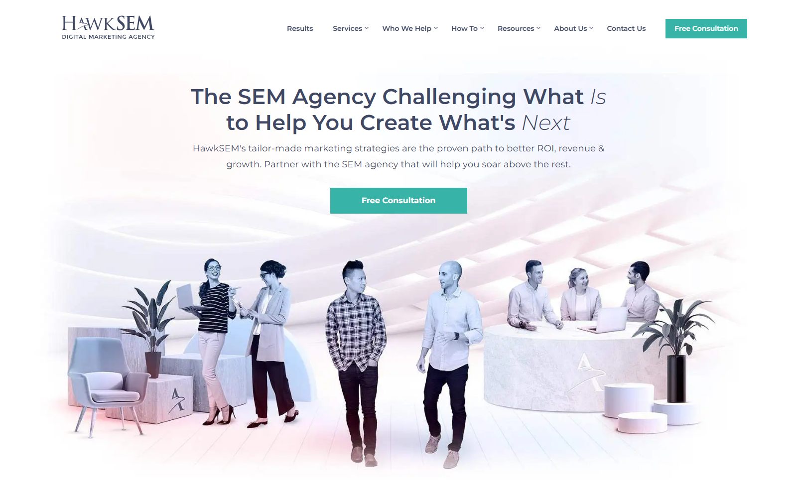 HawkSEM official website homepage