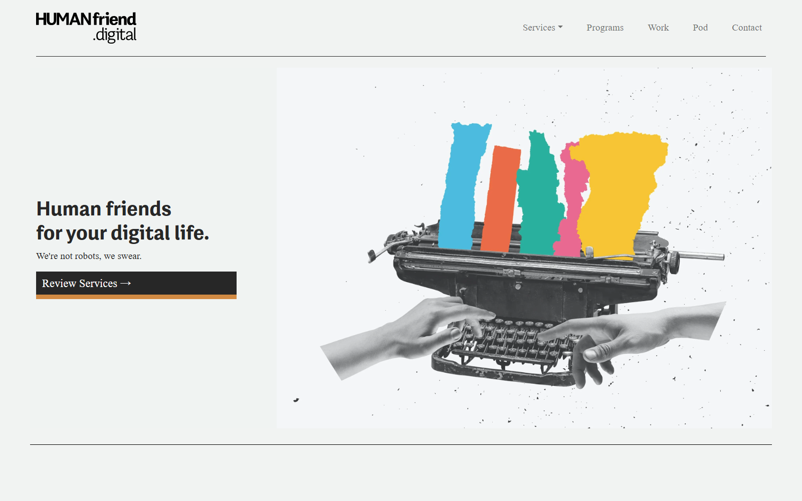 Human Friend Digital official website homepage