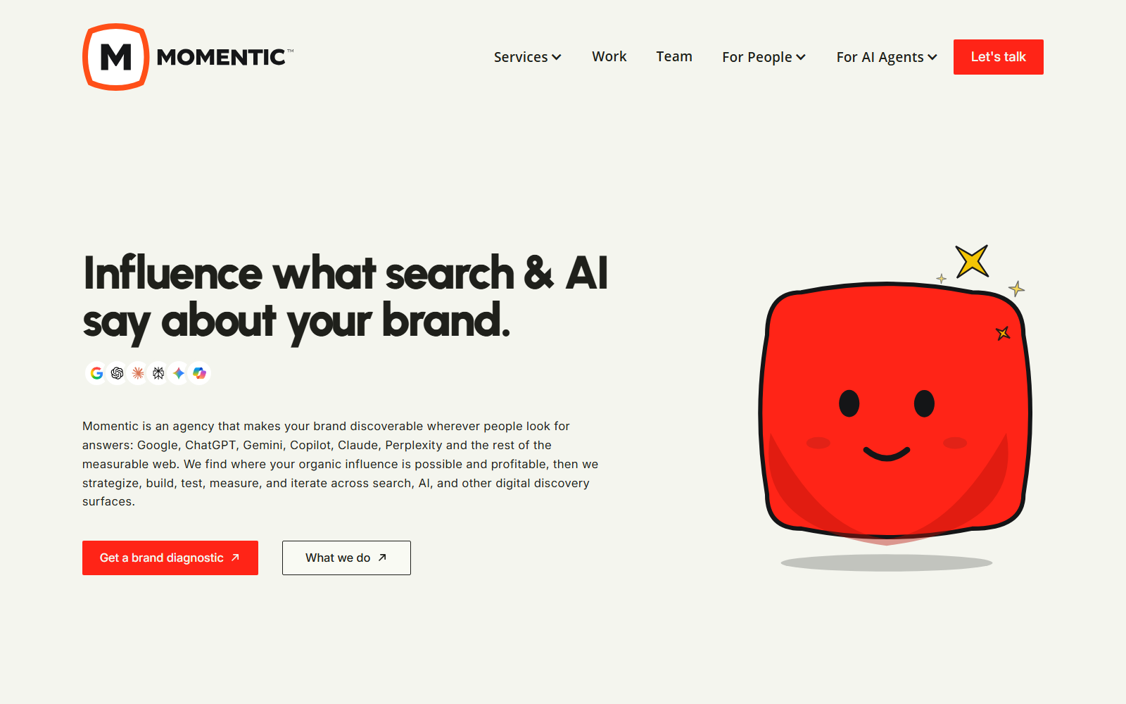 Momentic official website homepage
