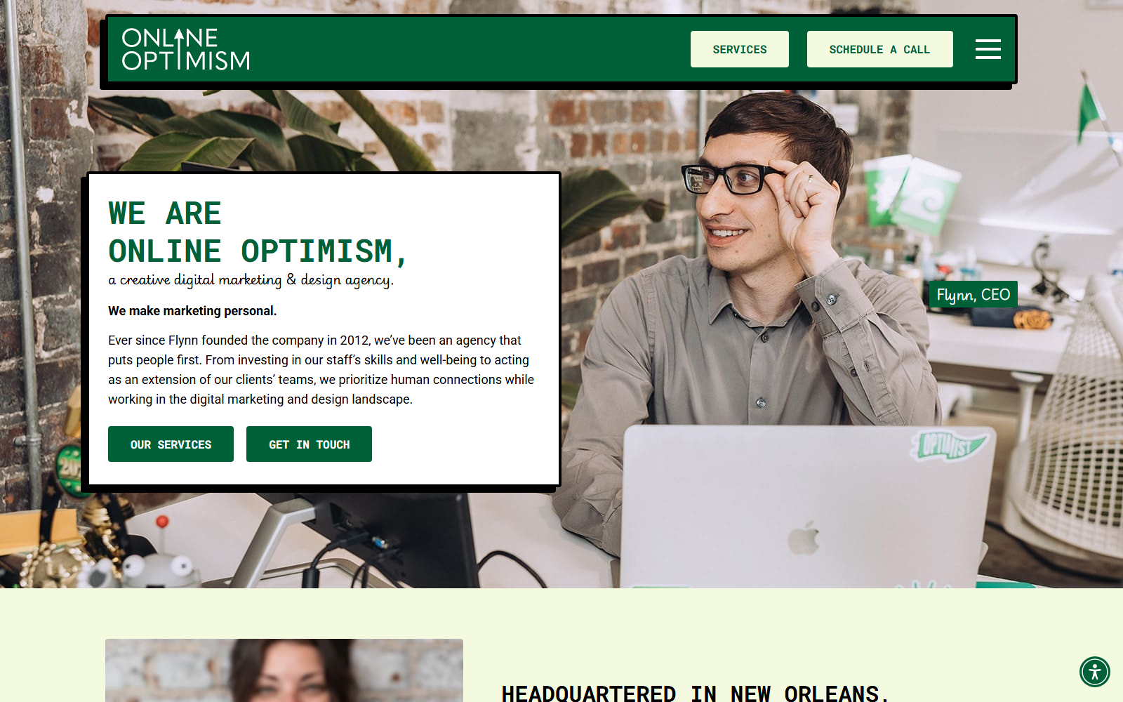 Online Optimism official website homepage