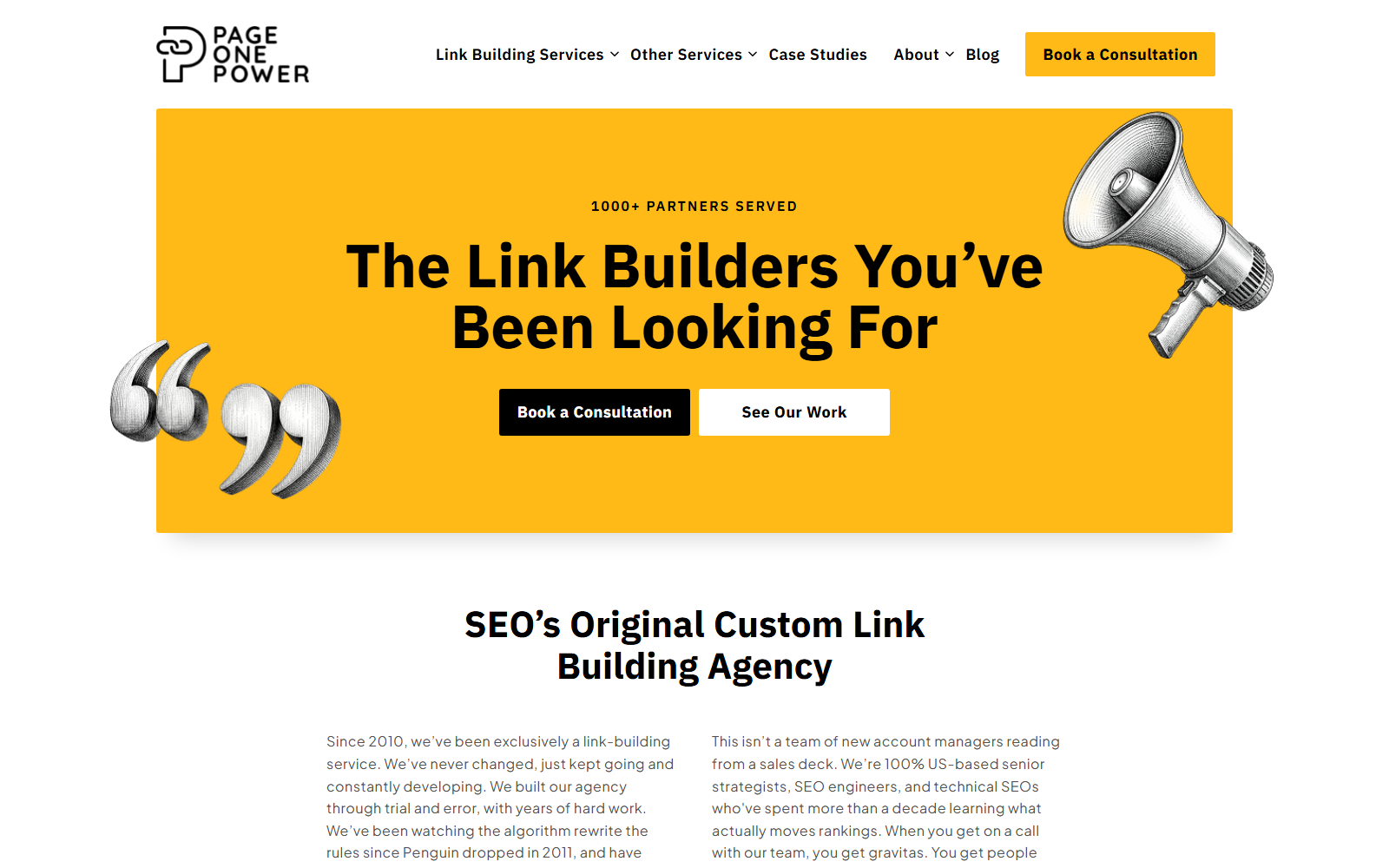 Page One Power official website homepage