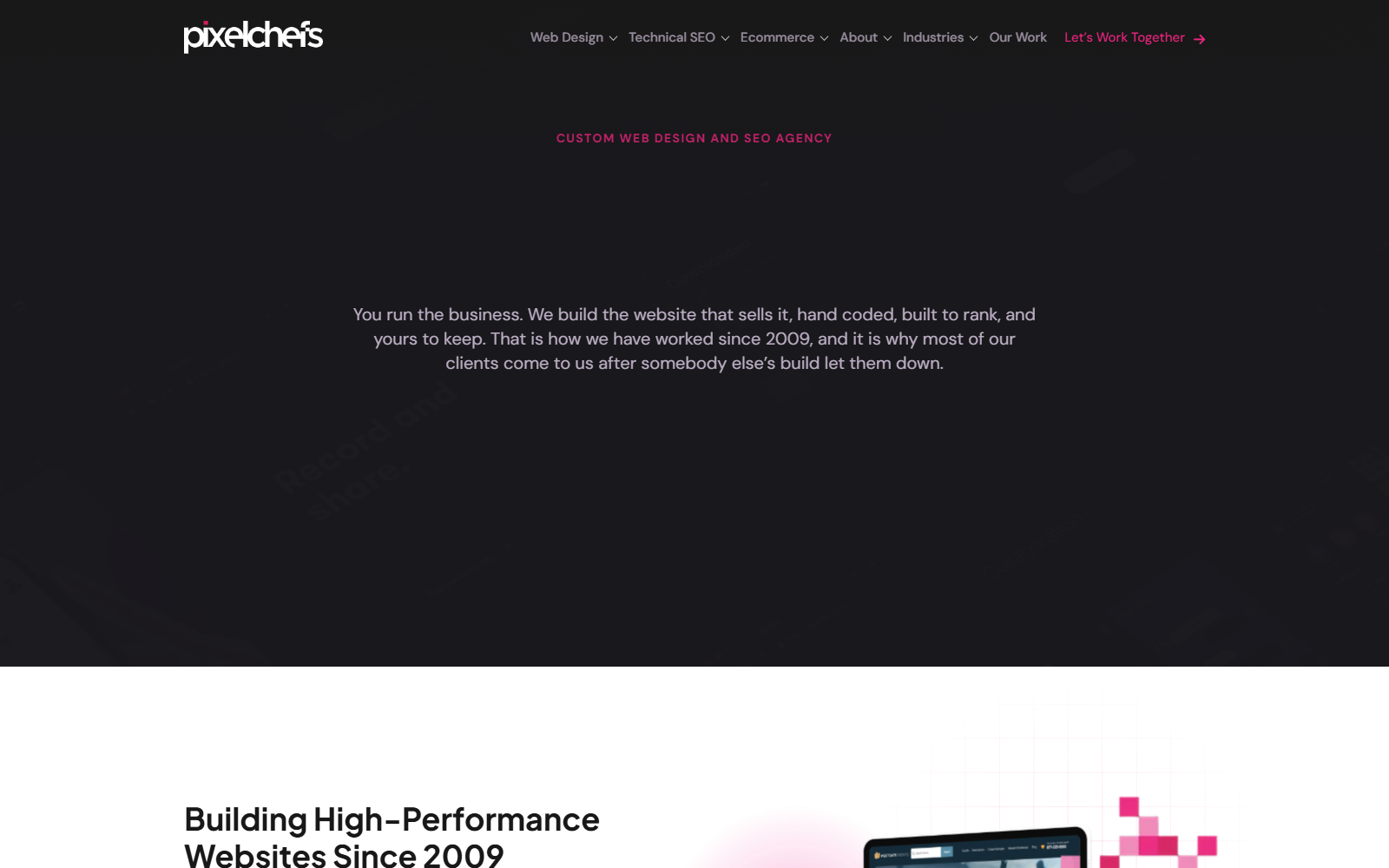 PixelChefs official website homepage