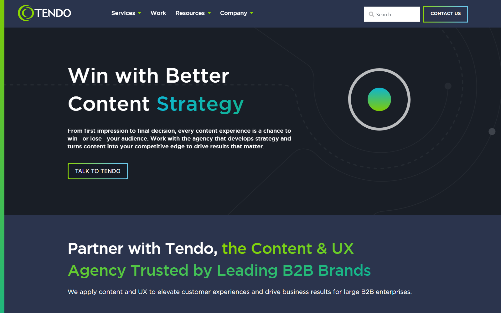 Tendo Communications official website homepage