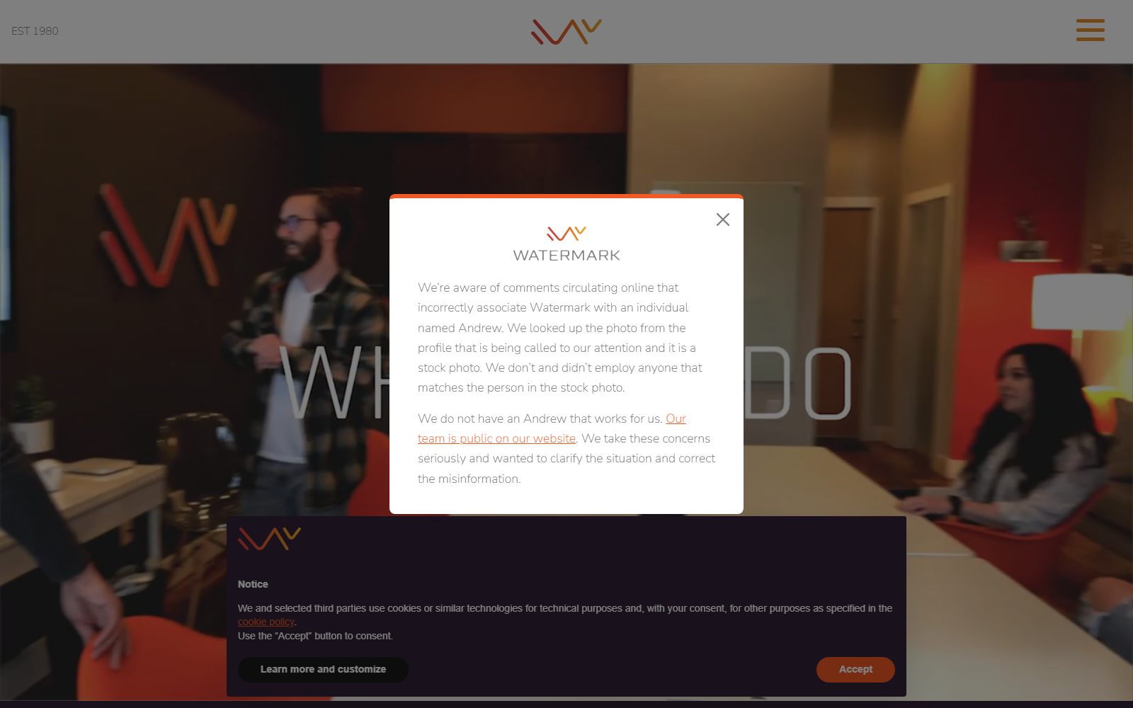 Watermark Agency official website homepage