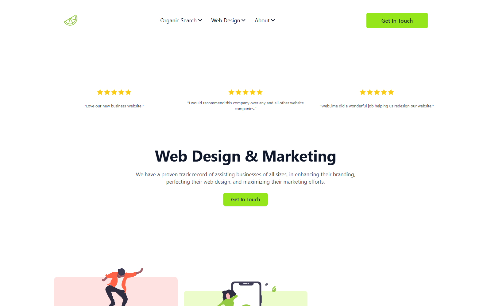 WebLime official website homepage