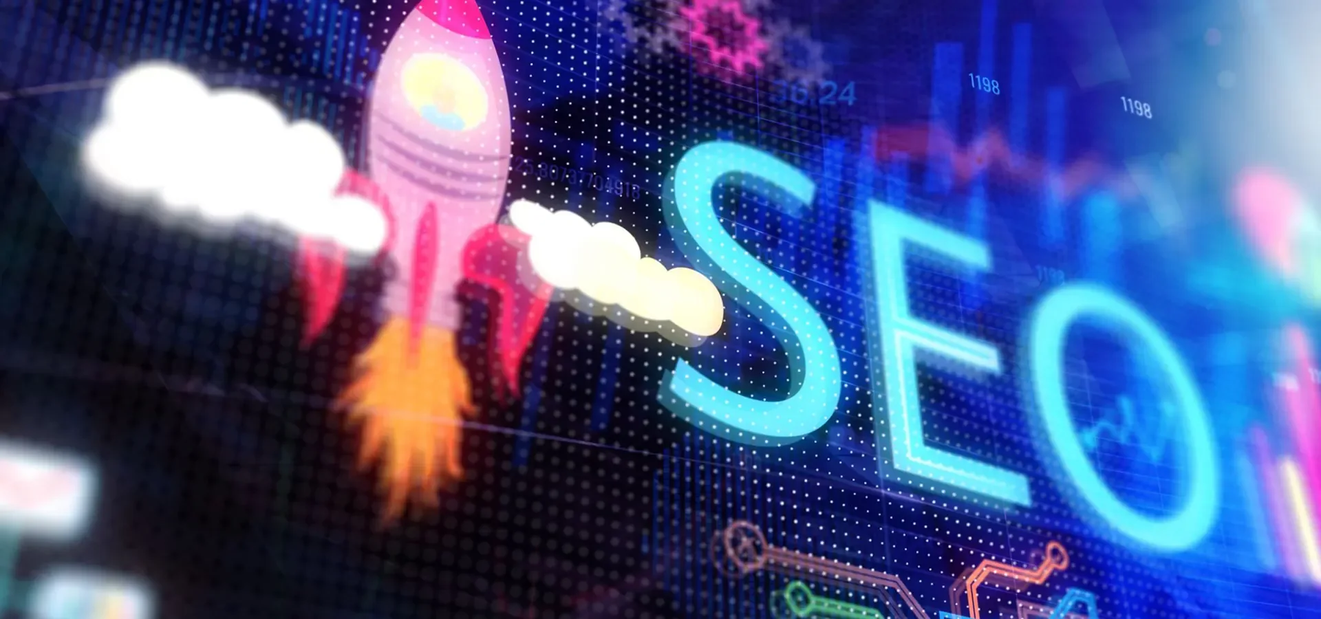 Abstract SEO search intelligence visualization
